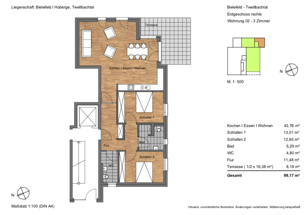 Wohnungsgrundriss W2
