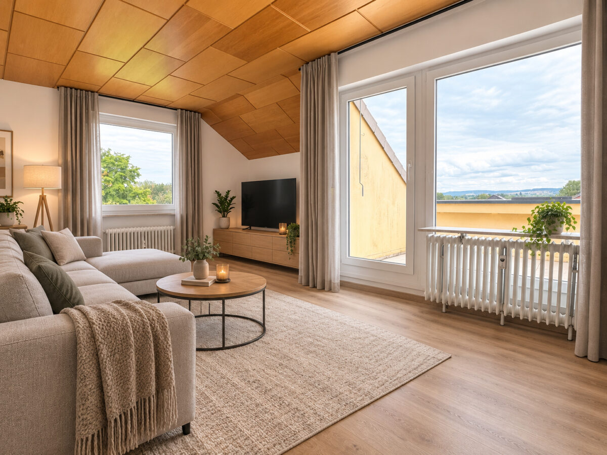 KI-Gestaltungsbeispiel Wohnzimmer