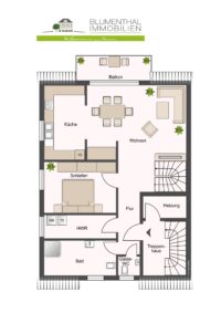 Wohnungsgrundriss Dachgeschoss