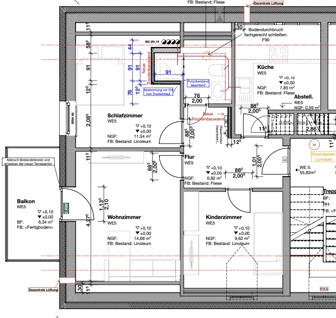 Wohnungsgrundriss WE 5