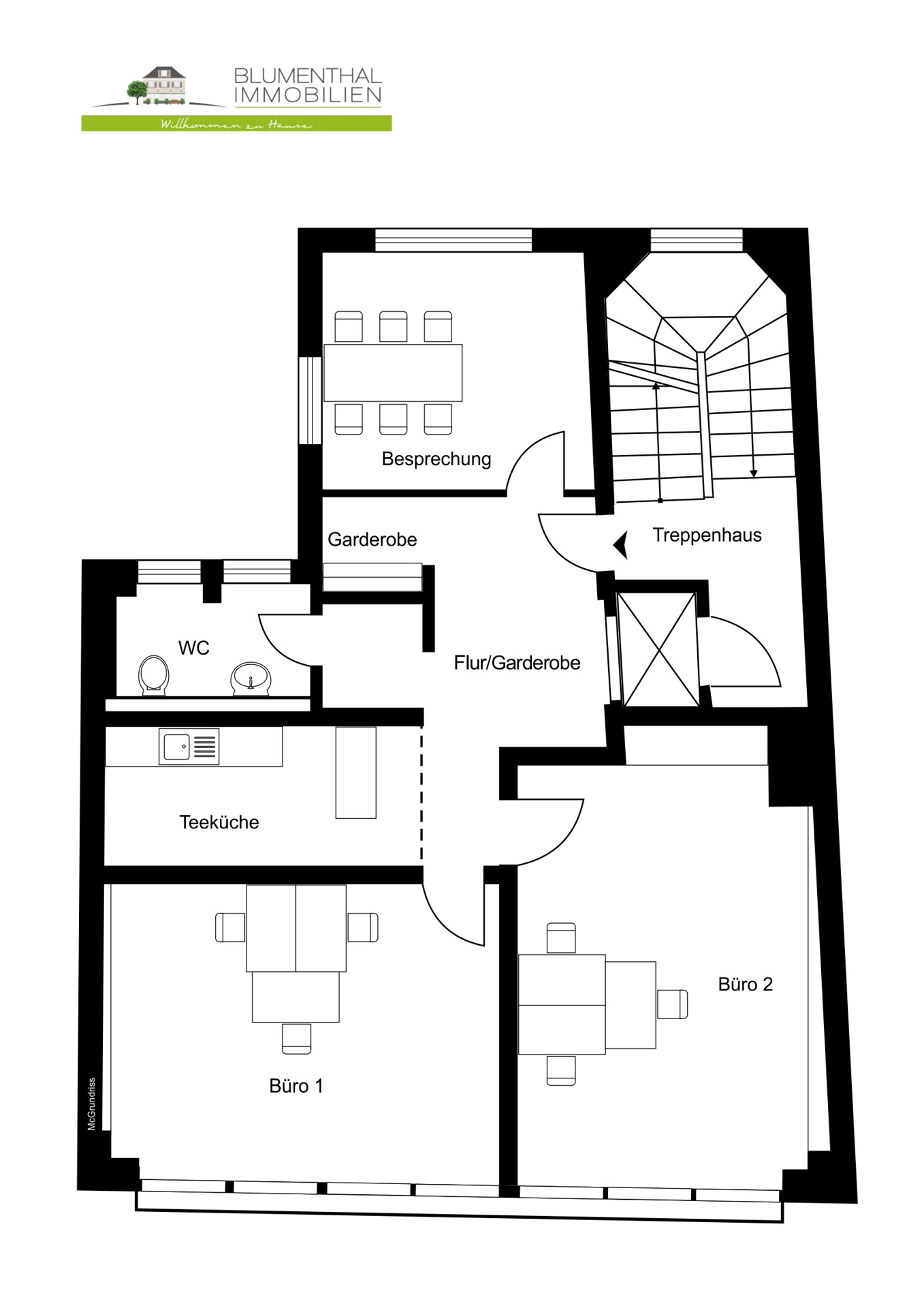 Grundriss 3. und 4. Obergeschoss
